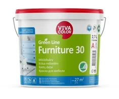 Baldų dažai VIVACOLOR Žalias LINE FURNITURE 30, pusiau matiniai, 2,7 l