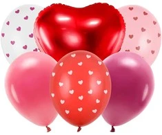 Party Deko Balionų rinkinys "Be mine valentine" 6 vnt
