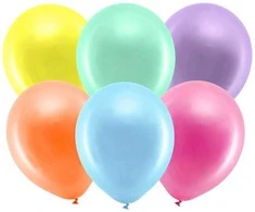 Eco balionai 10 vnt 30cm blizgantys spalvoti
