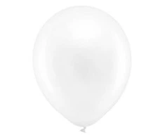 Eco balionai 10 vnt 30cm blizgantys balti