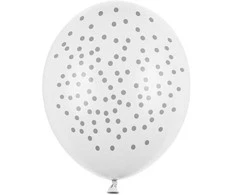 Boland Traciks Balionai 30 cm stiprūs balti su taškiukais