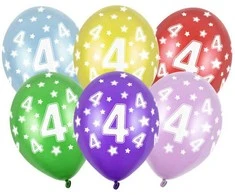 Balionai 4-as gimtadienis 30cm stiprūs