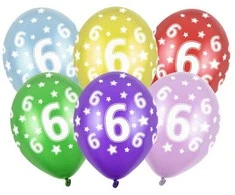 Balionai 6-as gimtadienis 30cm stiprūs