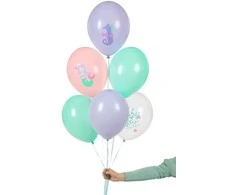 PartyDeco Balionų rinkinys "Jūra ir undinėlė " 30cm 6 vnt