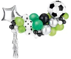 PartyDeco Balionų komplektas Futbolo kamuolys Party deko 150x126cm skirtingu spalvų