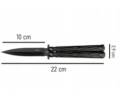 Balisong peteliškės peilis BSH Adventure juodas plienas 420 CSGO N480