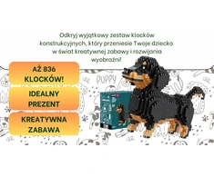 BALODY Dešros šuniui DACHSHUNDER KONSTRUKCINIAI BLOKAI (maži) 836 vnt.