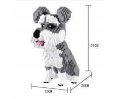 Balody kaladėlės SCHNAUZER mini kaladėlės DOGS 3D figūrėlė 2100 vnt.