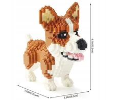 BALODY KŪRYBINIAI BLOKIAI CORGI DOG STATYTI KONSTRUKCINIUS BLOKIUS ŠUNŲ VEISLĖS