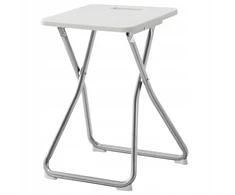 Balta sulankstoma taburetė IKEA GUNDE Balta sulankstoma taburetė, keliamoji galia iki 100 kg
