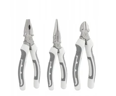Baltas LINE PRO replių rinkinys, 3 dalys, nikeliuotos, „DIY-PLWL13/1SET“