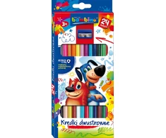 Bambino Dvišalės Pieštukinės Kreidelės 12 Vnt. (24 Spalvos)
