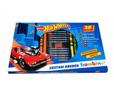 Bambino Hot Wheels pieštukai 36 vnt. + drožtukas
