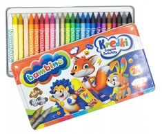 Bambino kreidelės 24 spalvos metalinėje dėžutėje