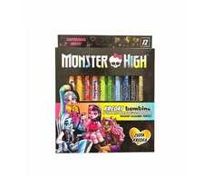 Bambino Monster High spalvos kreidelės, 12 vnt., su drožtuku