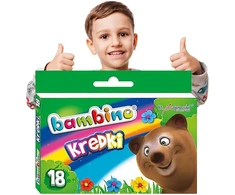 Bambino pieštukiniai dažai 18 spalvų vaikams