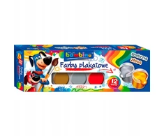 Bambino plakatų dažai 12 spalvų + 1 papildoma, 20 ml
