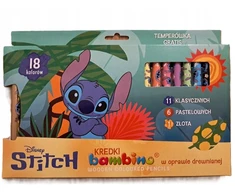 Bambino Stitch kreidelės 18 vnt. + drožtukas