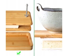 Bamboo Tofu Press Multiuse Nešiojamas rankinis daugiafunkcis įrenginys lengvai pašalina vandenį
