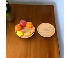 Bambukinė pietų lėkštė vaikams, 2 vnt. 22 cm ir 20 cm