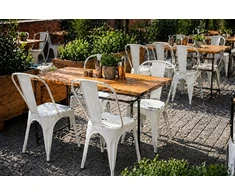 Bankietowo LOFT CAFE KAVINĖS KĖDĖ, SODO ATŪRINĖ VIRTUVĖ METRO PP LOFTAS, Baltas