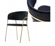 Bankietowo MINŠTAS AKSOMINĖS VIRTUVĖS KĖDĖ MODERN GLAMOUR Juodas VELVET