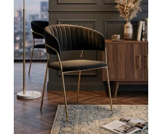 Bankietowo MINŠTAS AKSOMINĖS VIRTUVĖS KĖDĖ MODERN GLAMOUR Juodas VELVET