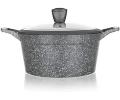 Banquet DIDELIS puodas banketui granitas 28cm 6,4L STORIS LIEJIMAS + DANGA dujų indukcija
