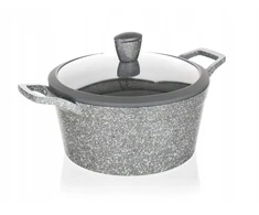 Banquet DIDELIS puodas banketui granitas 28cm 6,4L STORIS LIEJIMAS + DANGA dujų indukcija