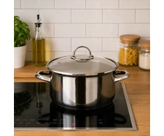 Banquet EMALINIS PUODAS 22cm 3,7L SU DANGIU BANKETAS METALINIS Juodas