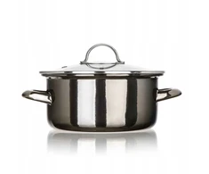 Banquet EMALINIS PUODAS 22cm 3,7L SU DANGIU BANKETAS METALINIS Juodas