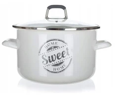 Banquet Emaliuotas puodas DUJŲ IŠVEDIMUI 22 cm 3,75 l su dangčiu SWEET HOME