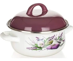Banquet Emaliuotas puodas, levanda, 22 cm, vakarienei gaminti, sriuba, 2,9L, mamos dovana