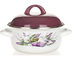 Banquet Emaliuotas puodas, levanda, 22 cm, vakarienei gaminti, sriuba, 2,9L, mamos dovana
