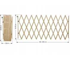 Barjeras, apsauginiai vartai, 80-230 cm, laiptams, durims, terasai, šuniui