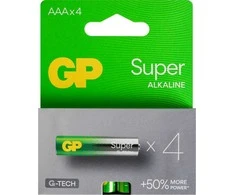 Baterijos GP Super Alkaline AAA Emos 4vnt./LR03