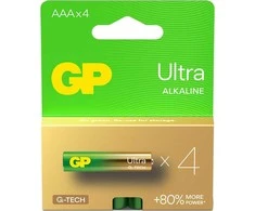 Baterijos GP Ultra Alkaline AAA Emos 4vnt./LR03
