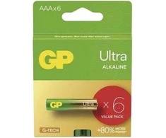 Baterijos GP Ultra Alkaline AAA Emos 6vnt./LR03