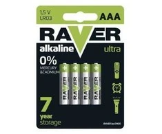Baterijos Raver Ultra AAA Raver 4vnt./1.5V Alkaline
