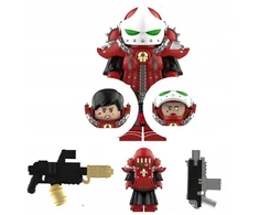 Battle Sister liepsnoji raudona Adepta Sororitas iš WH40K kaladėlių minifigūrėlės
