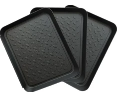 BATŲ DĖKLAS 3 VIENETŲ 35X275X3CM PLASTIKINIS LAŠŲ DĖKLAS STABILI JUODA