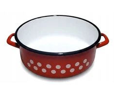 BB Emaliuotas puodas 2.5l Retro Low Lid Gas Induction Vengrinis fi 21cm