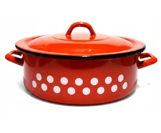 BB Emaliuotas puodas 2.5l Retro Low Lid Gas Induction Vengrinis fi 21cm