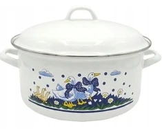 BB Emaliuotas puodas 8.5l Retro Low Lid Gas Induction Vengrinis fi 28cm