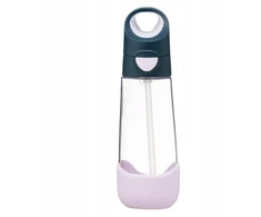 B.BOX TRITAN VANDENS BUTELIS SU INDIGO ROŽIŲ ŠIAUDAIS 600 ml