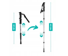 Be Activepl Reguliuojami teleskopiniai trekingo lazdos su Anti-shock