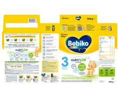 Bebiko Junior 3 Nutriflor Expert 3+ pieno pagrindo formulė 550 g