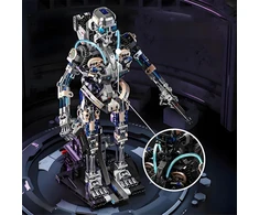 Bedee BLOKŲ MECHANINIS ROBOTO Skeletas 692 ELEMENTAI. JUDAMAS KONSTRUKCINIS ŠVIESAS