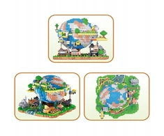 Bedee „Creative Earth Village“ statybinių kaladėlių rinkinys, 26 cm 3D plytos, skirtos 14 metų ir vyresniems vaikams, dovana