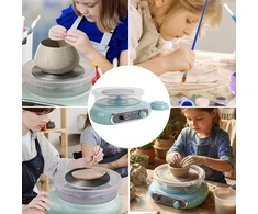 Bedee KOŁO GARNCARSKIE MINI 4.7IN Z PEDAŁEM NOŻNYM Rinkinys DIY ZIELONE